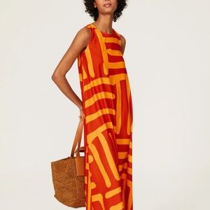 Mossi Rent the Runway Printed Graphic Trapeze maxi dress sz 36/4 $804